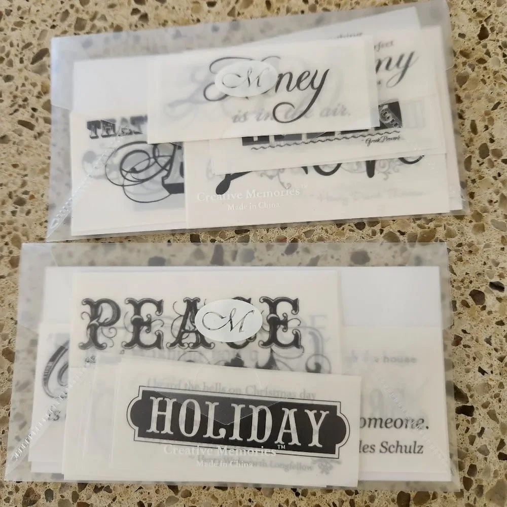 Creative Memories Expressions Packs in Chrisymas and The Heart - NEW From 2008